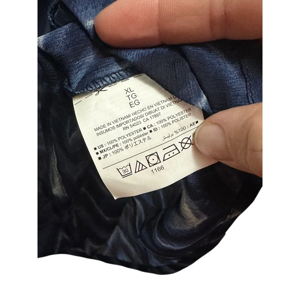 Old Navy Blue Diamond Print Swim Cover Up Tunic‎ Top Dress XL
